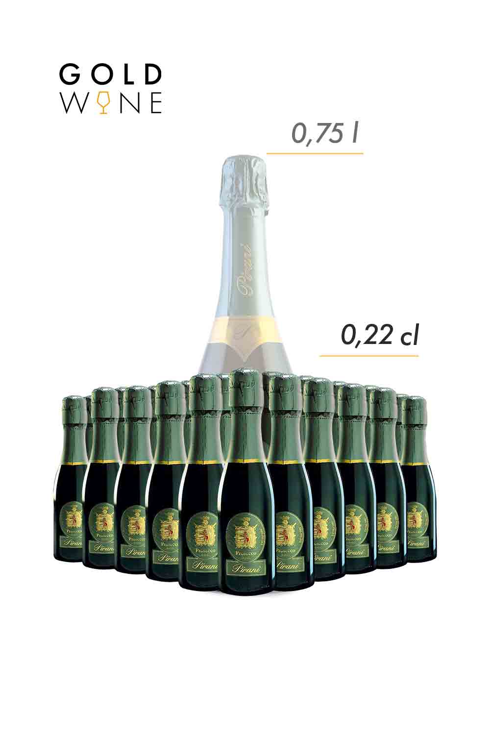 Prosecco extra dry mini DOC 24 bottiglie Pirani Group goldwine shop